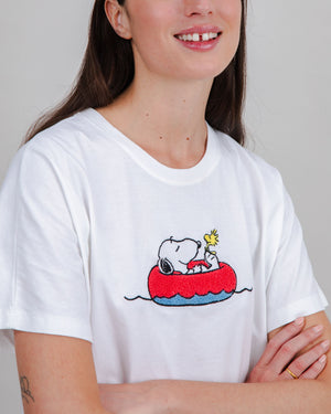 Peanuts Floating Oversize Tee White