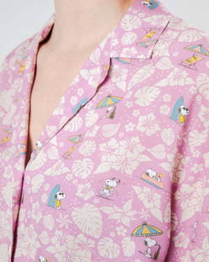 Peanuts Tropical Aloha Blouse Pink