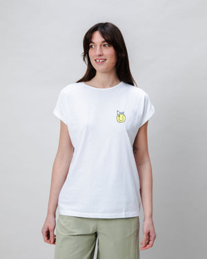 Peanuts Tennis Double Fault Snoopy Scoop Tee White