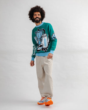 The Indoor Society Sweater Green