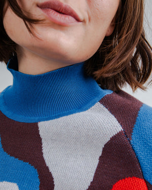 Jacquard Cropped Sweater Sobremesa