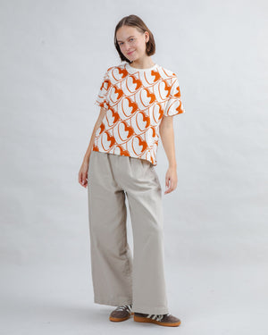Bombon Allover Oversize Tee Brown
