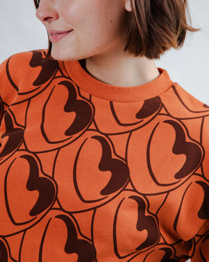 Bombon Allover Rounded Sweatshirt Brown