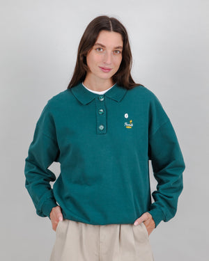 Peanuts Records Polo Sweatshirt Green