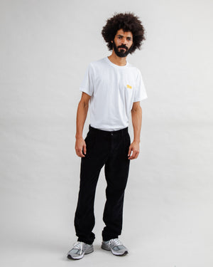 Corduroy Pleated Chino Pants Black