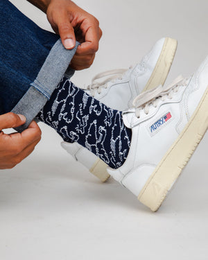 Peanuts Everybody´s in a Hurry Socks Navy