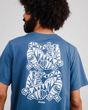 Asis Percales Tigris Regular T-Shirt Blue