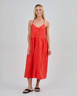 Strappy Loose Dress Coral