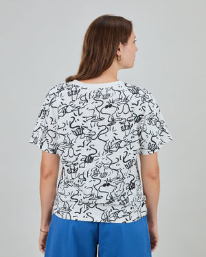 Peanuts Woodstock Oversize Tee White