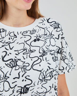 Peanuts Woodstock Oversize Tee White