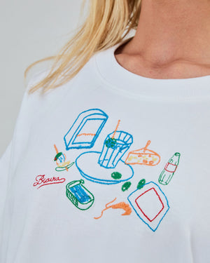Chiringuito Embroidery Oversize Tee White