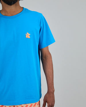 Doggy Balloon Patch T-Shirt Blue