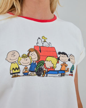 Peanuts Retro Friends Scoop Tee Ecru