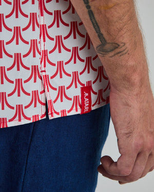 Atari Monogram Aloha Shirt Red