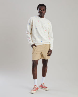 Splash Paint Sweatshirt Ecru
