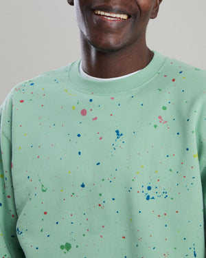 Splash Paint Sweatshirt Green