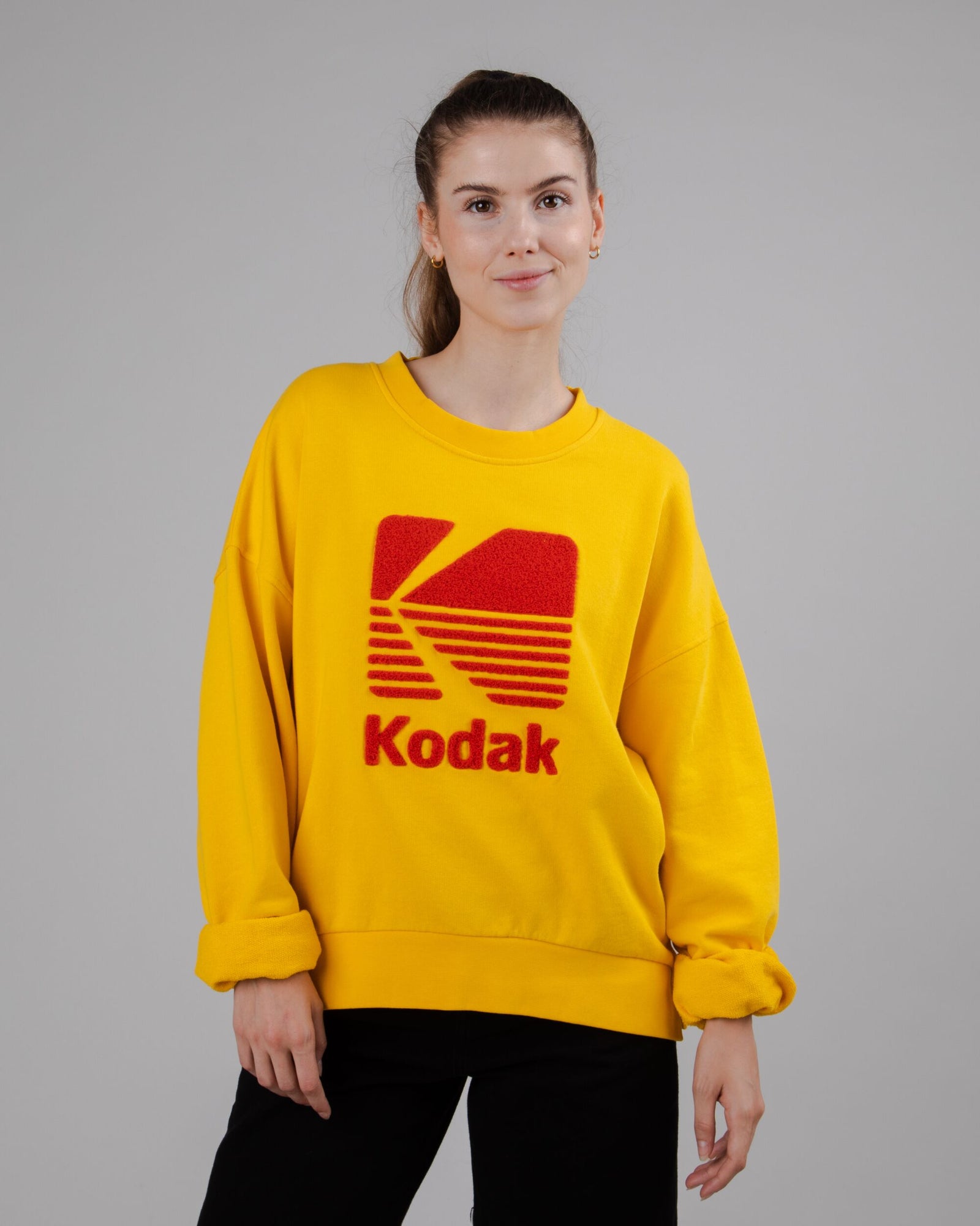Kodak Logo Rounded Sweatshirt Yellow 