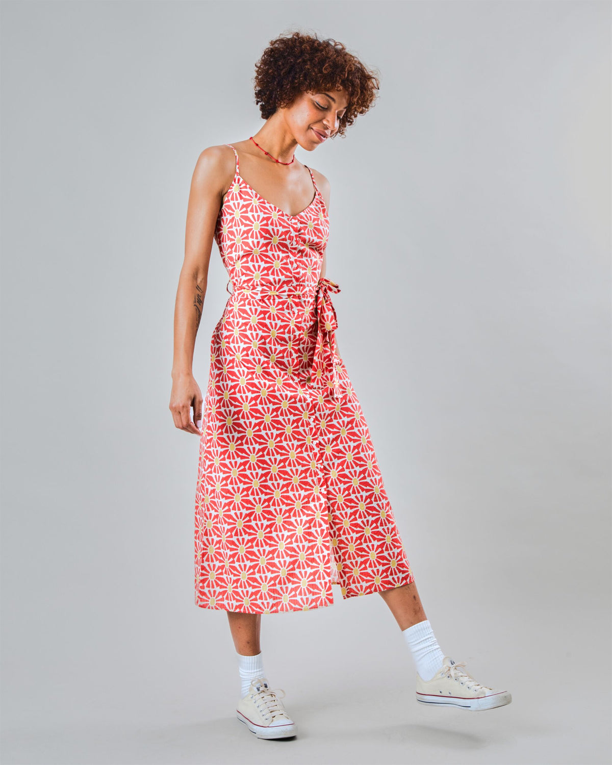 Marisol Strap Dress Red