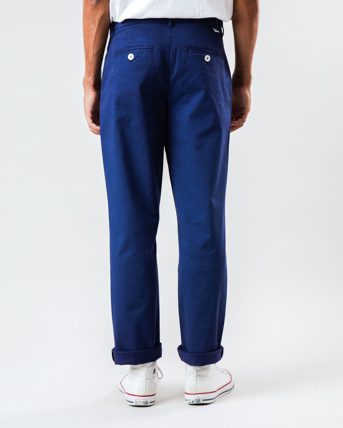Pleated Chino Navy