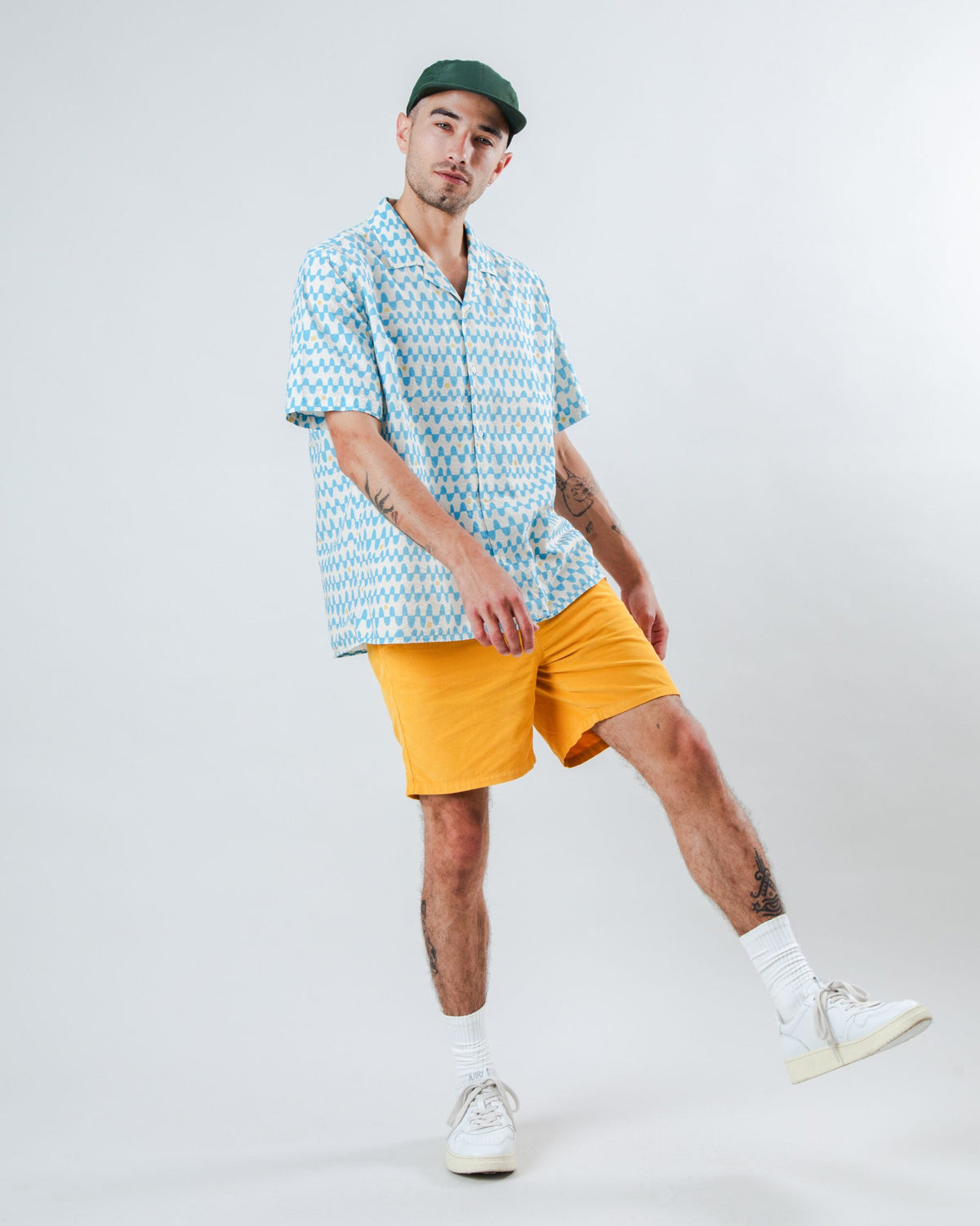 Sunset Aloha Shirt Blue