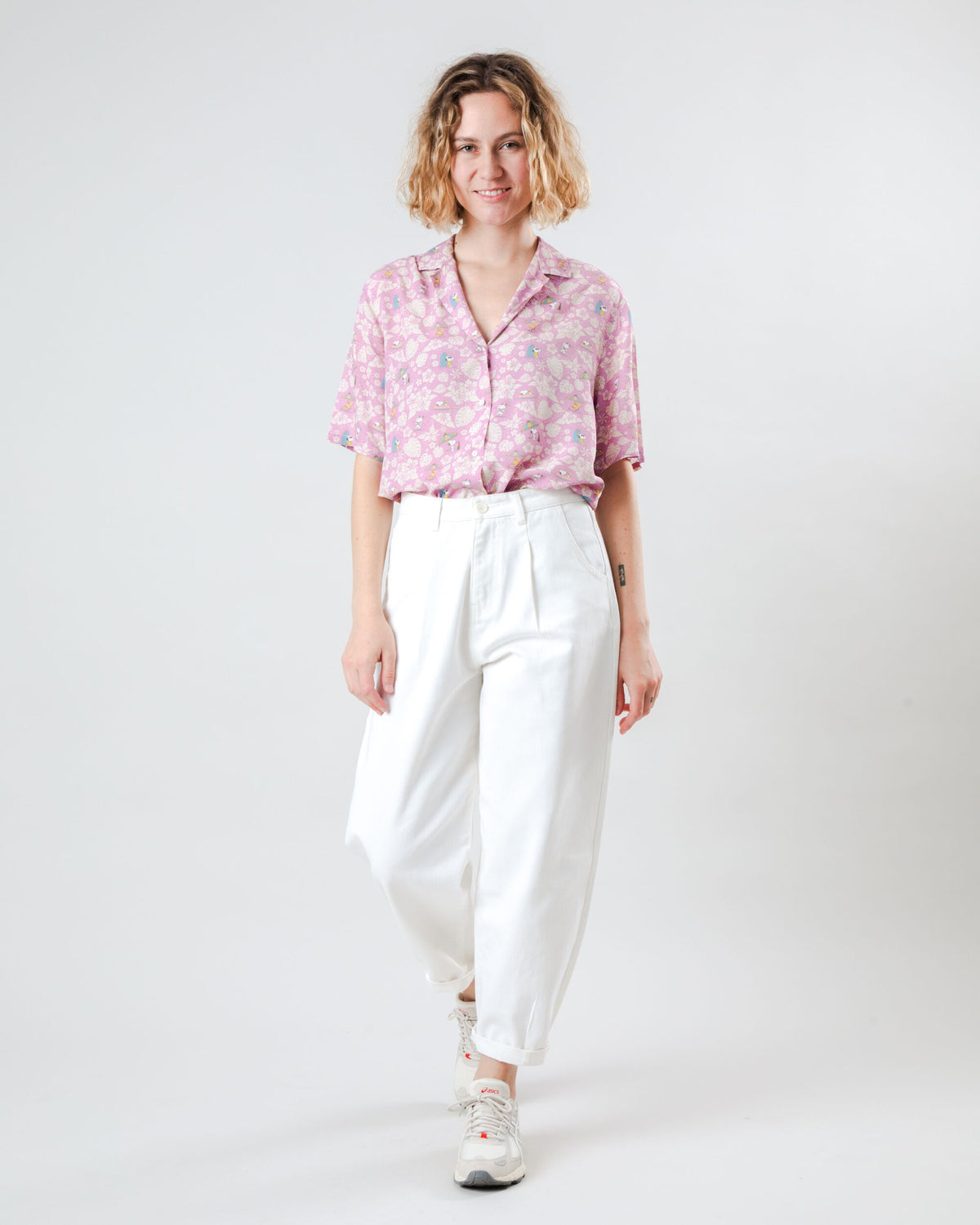 Peanuts Tropical Aloha Blouse Pink