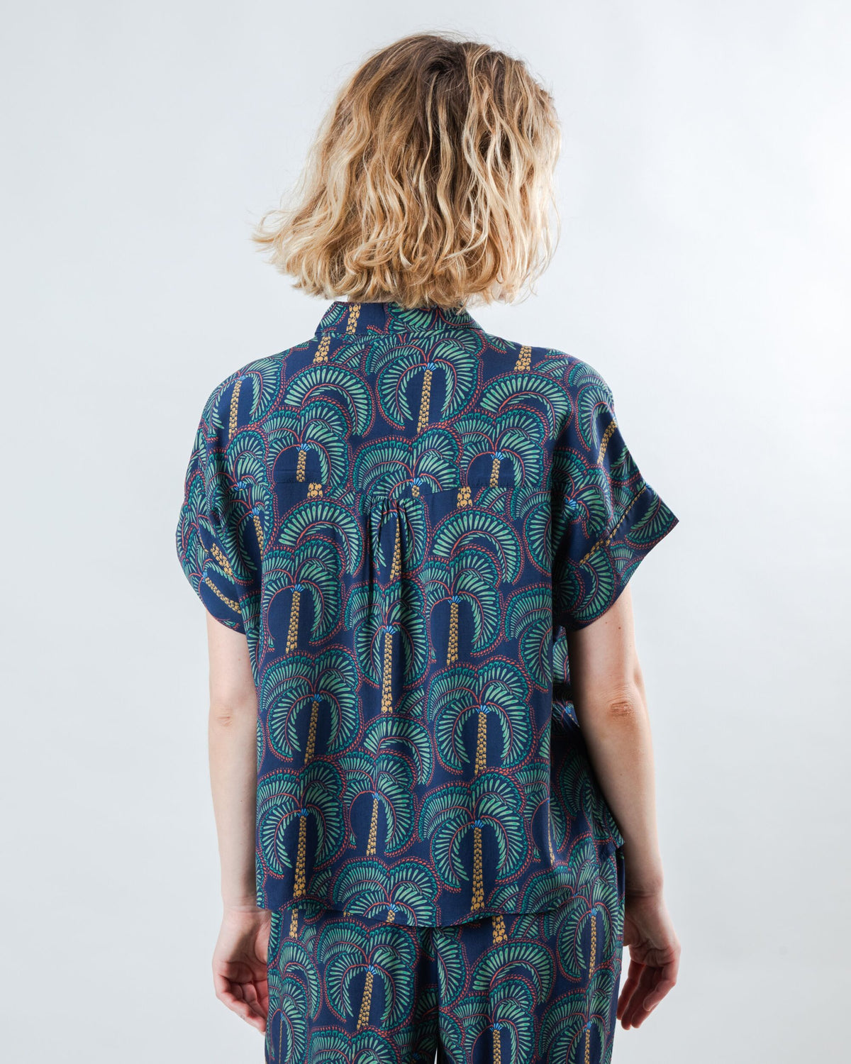 Borneo Batwing Blouse Navy