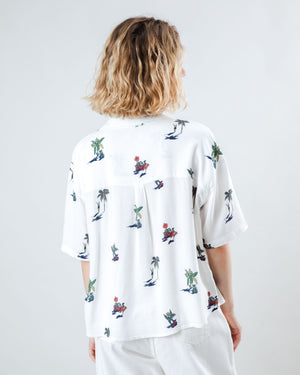 Helios Small Cropped Blouse Ecru
