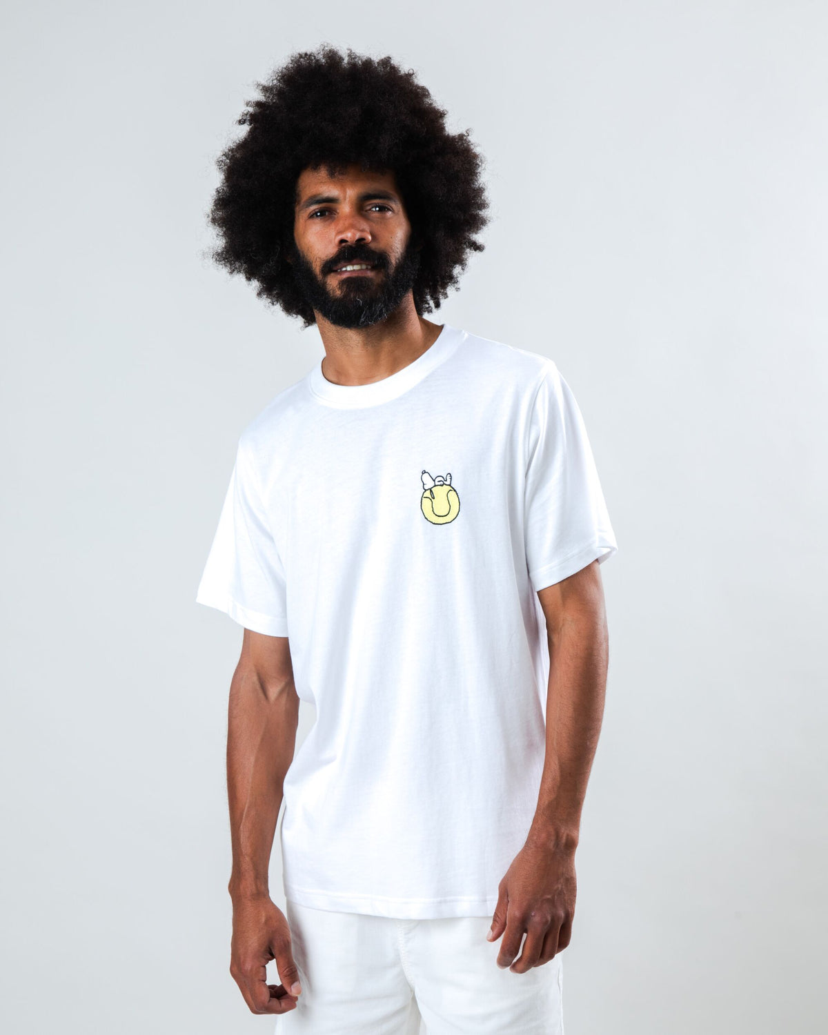 Peanuts Tennis Double Fault Snoopy T-shirt White