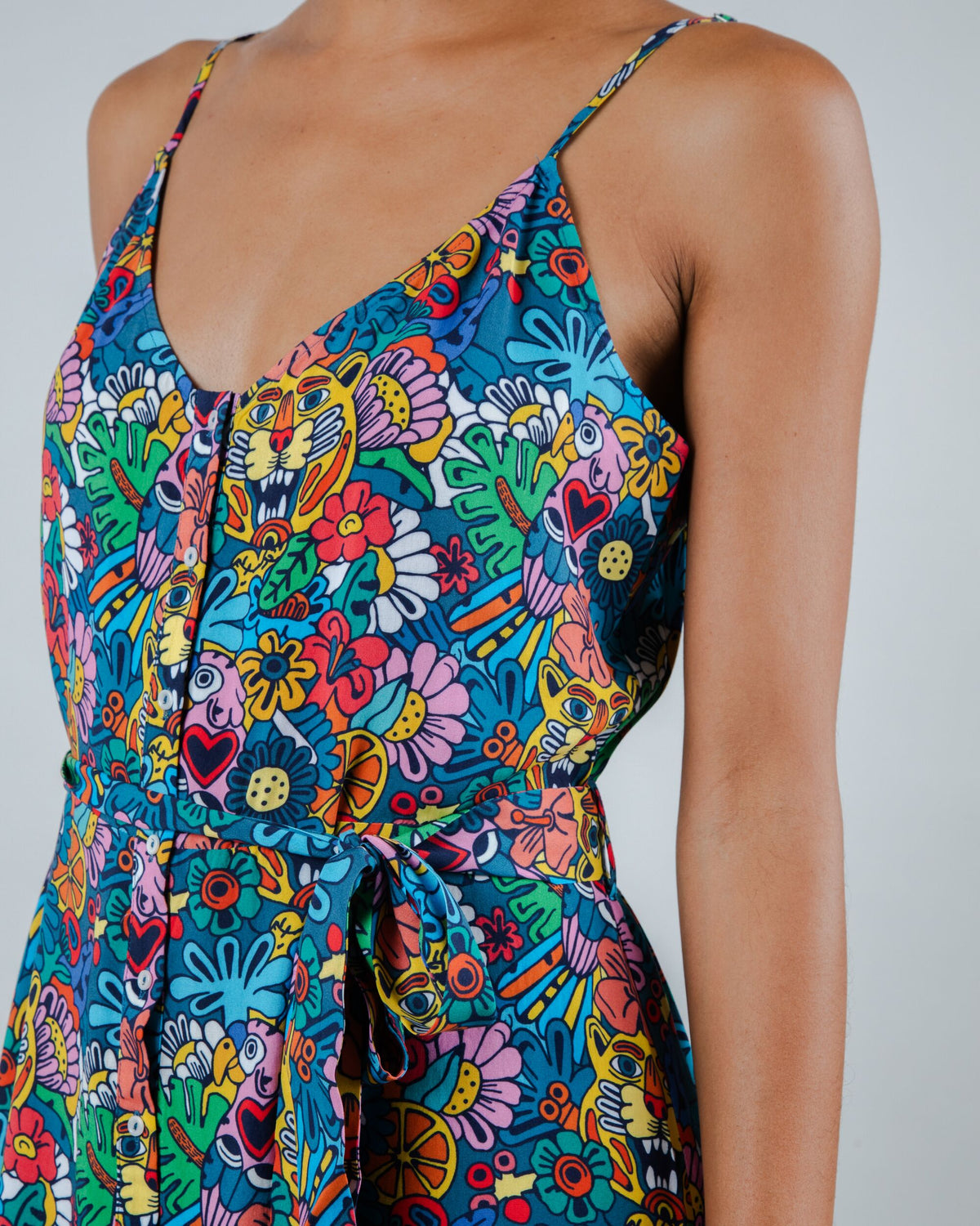 Asis Percales Tutti Frutti Strap Dress