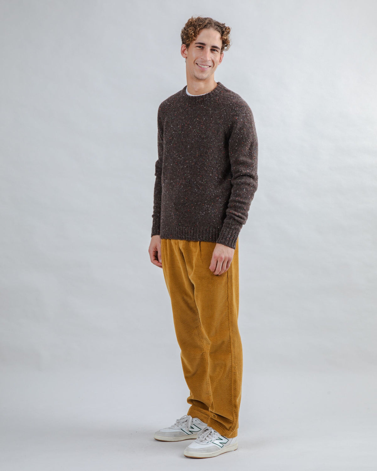 Wool Sweater Raglan Chocolate