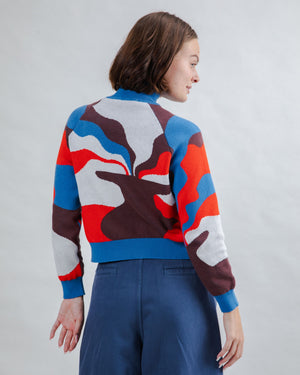 Jacquard Cropped Sweater Sobremesa