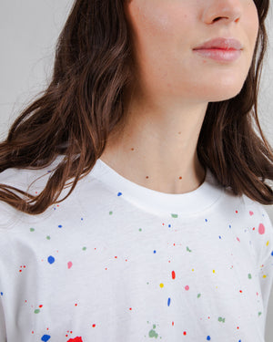 Splash Paint Squared Tee White