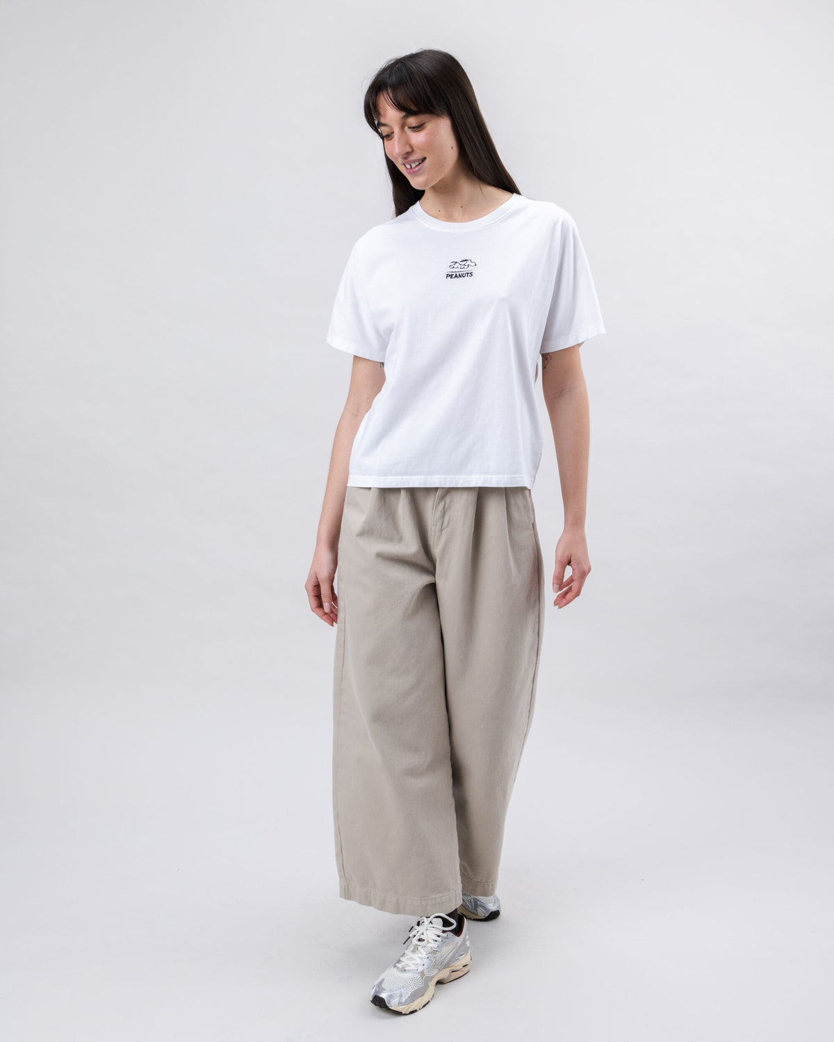 Peanuts Everybody's in a Hurry Oversize Tee White