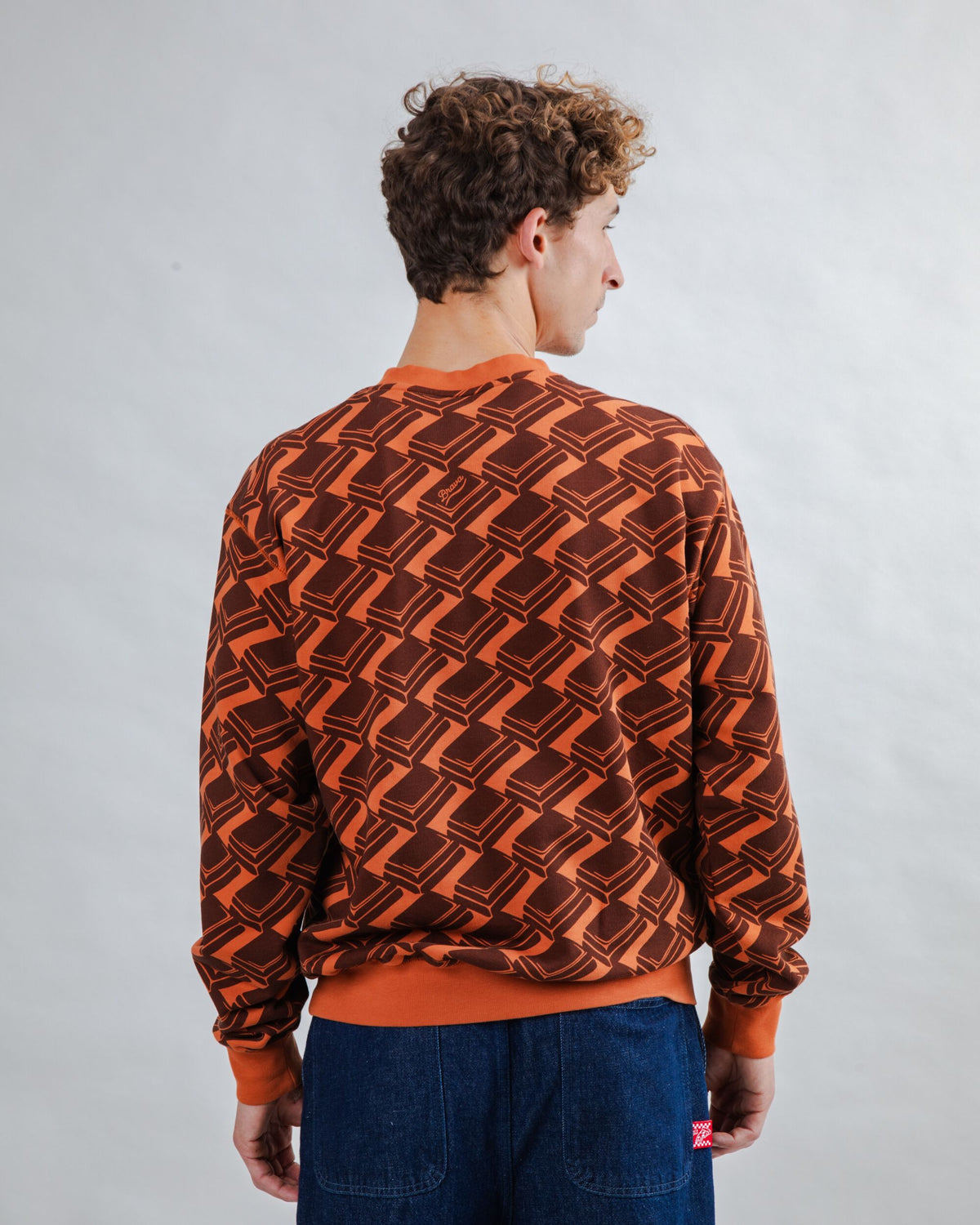 Choco Allover Sweatshirt Brown