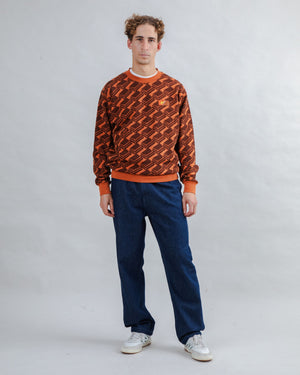 Choco Allover Sweatshirt Brown