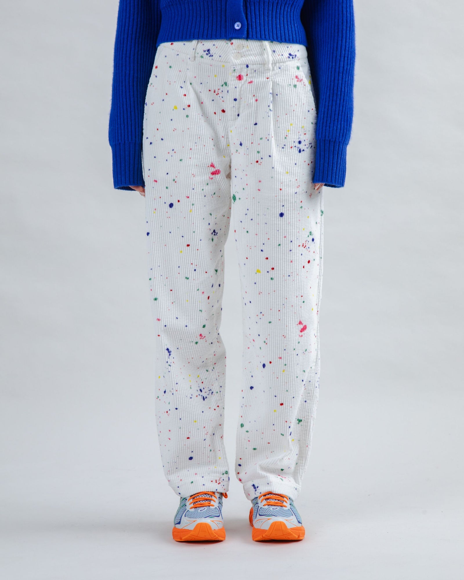 Splash Paint Corduroy Pleated Pants