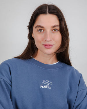 Peanuts Everybody’s in a Hurry Sweatshirt Indigo