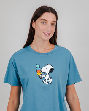 Peanuts Icecream Oversize Tee Blue