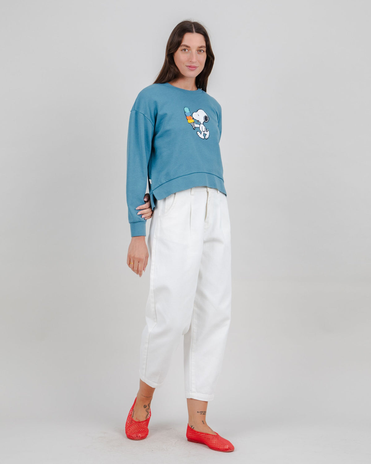 Peanuts Icecream Sweatshirt Blue