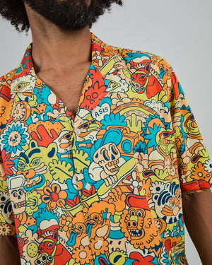 Asis Percales Party Animal Aloha Shirt