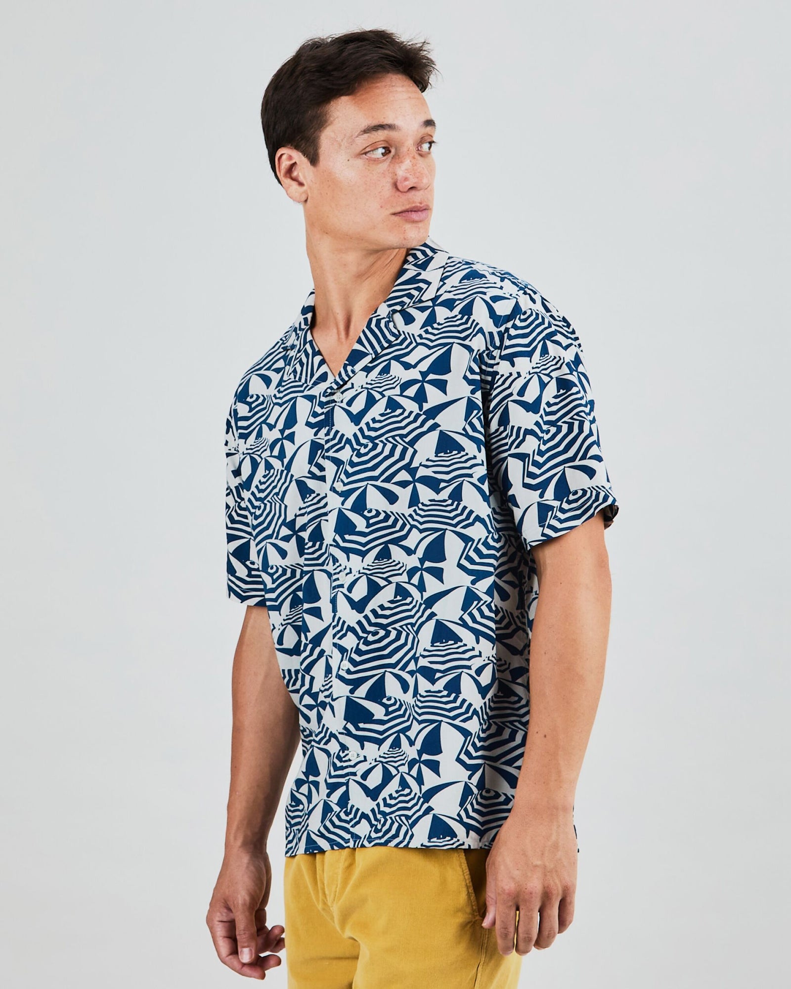 Sombrillas Aloha Shirt Blue