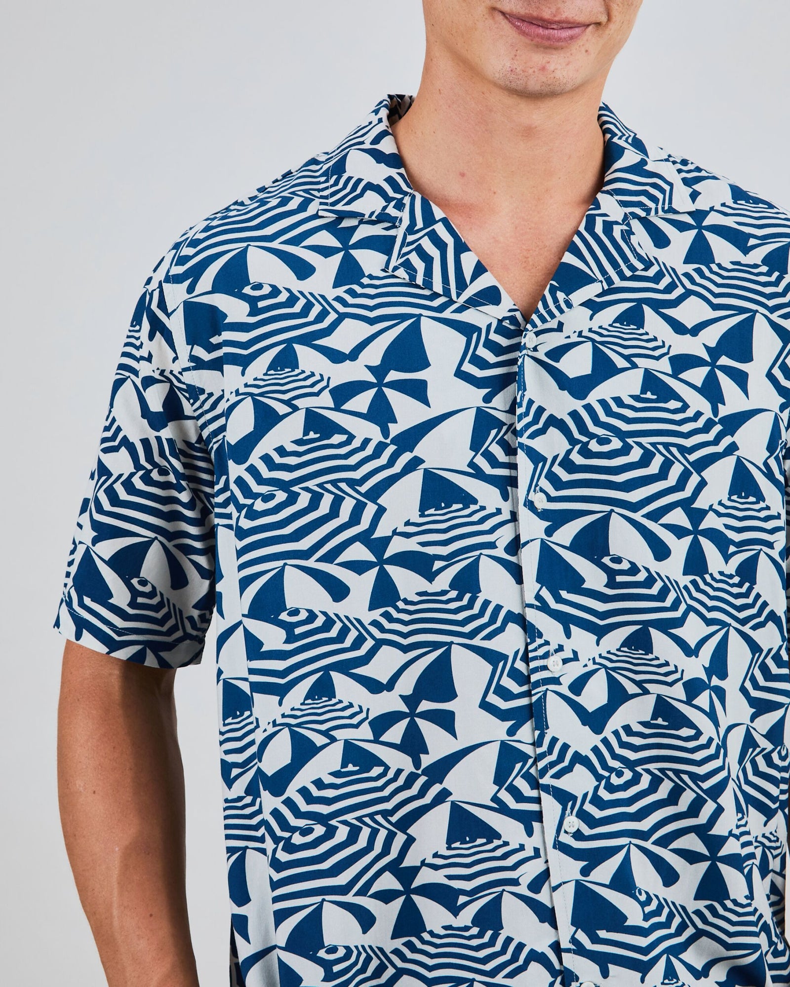 Sombrillas Aloha Shirt Blue