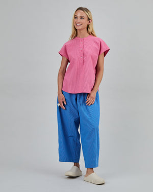 Checks Sleeveless Blouse Pink