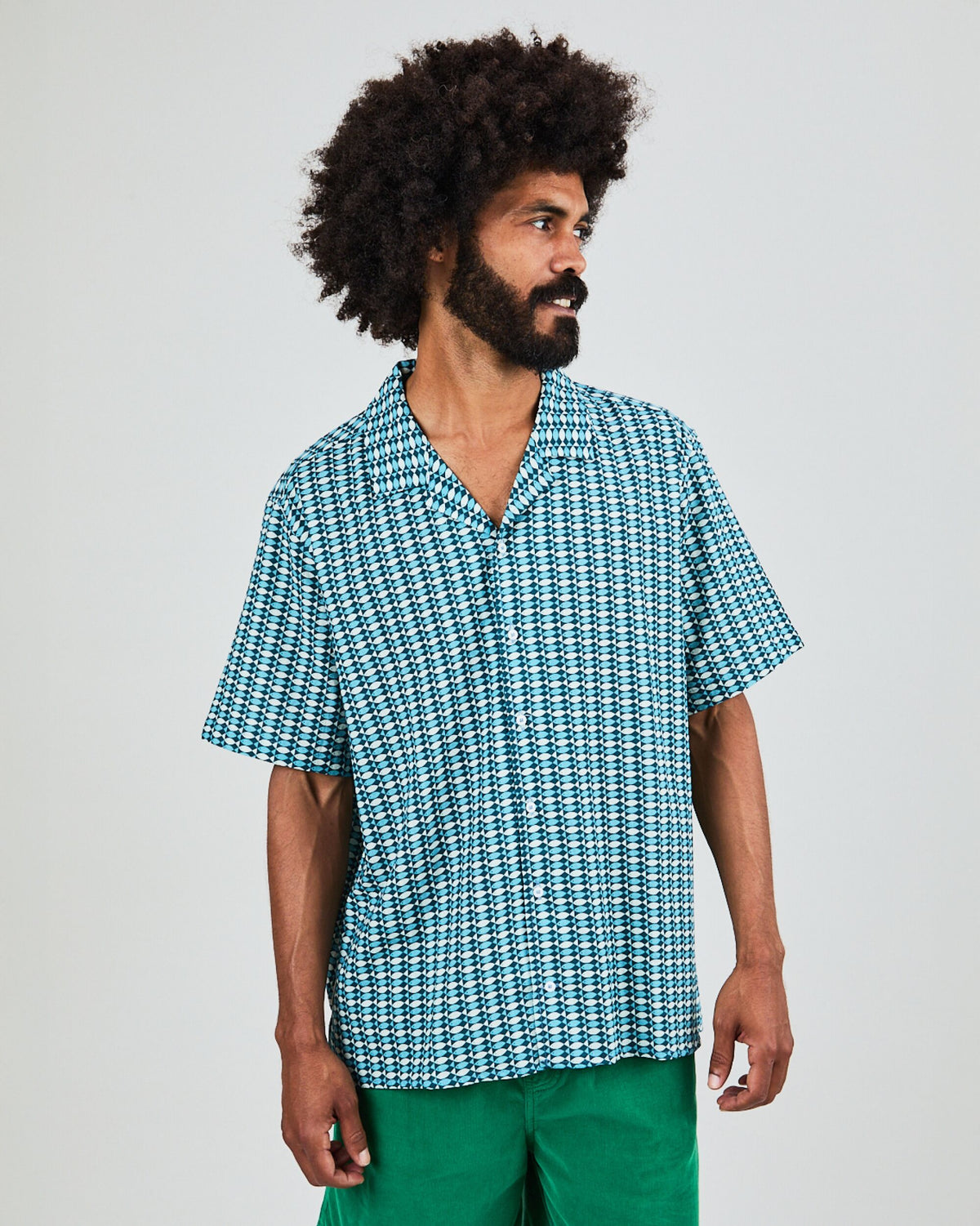 Sardinas Aloha Shirt Blue