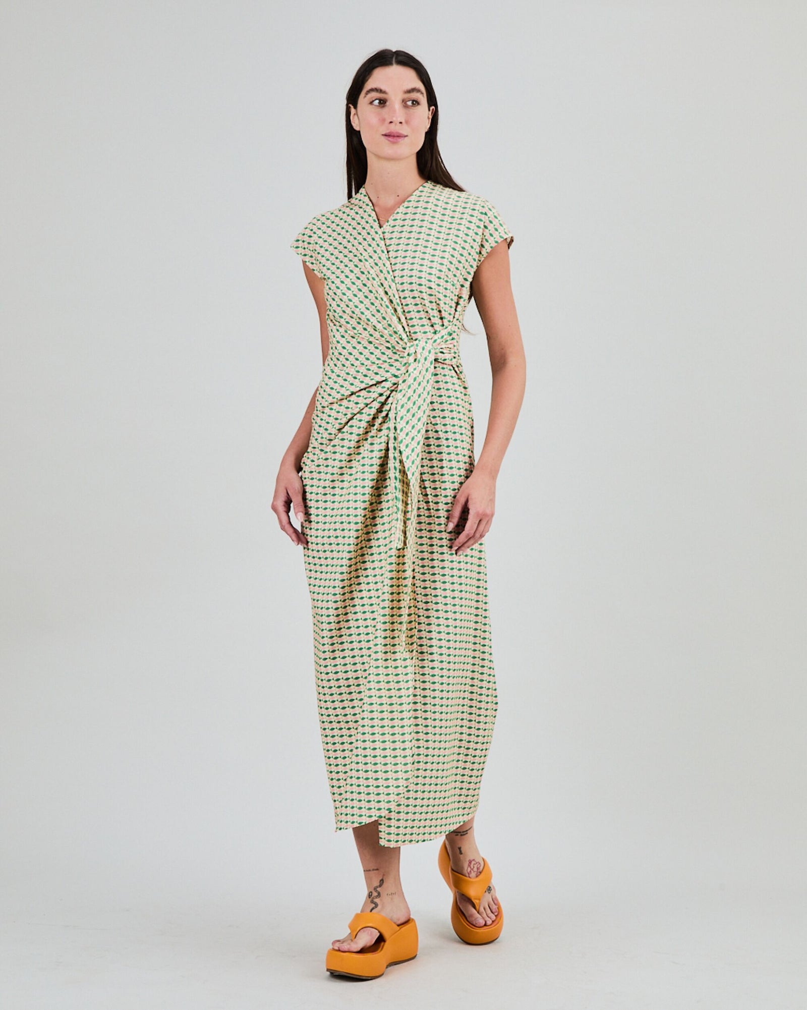 Sardinas Kimono Dress Yellow