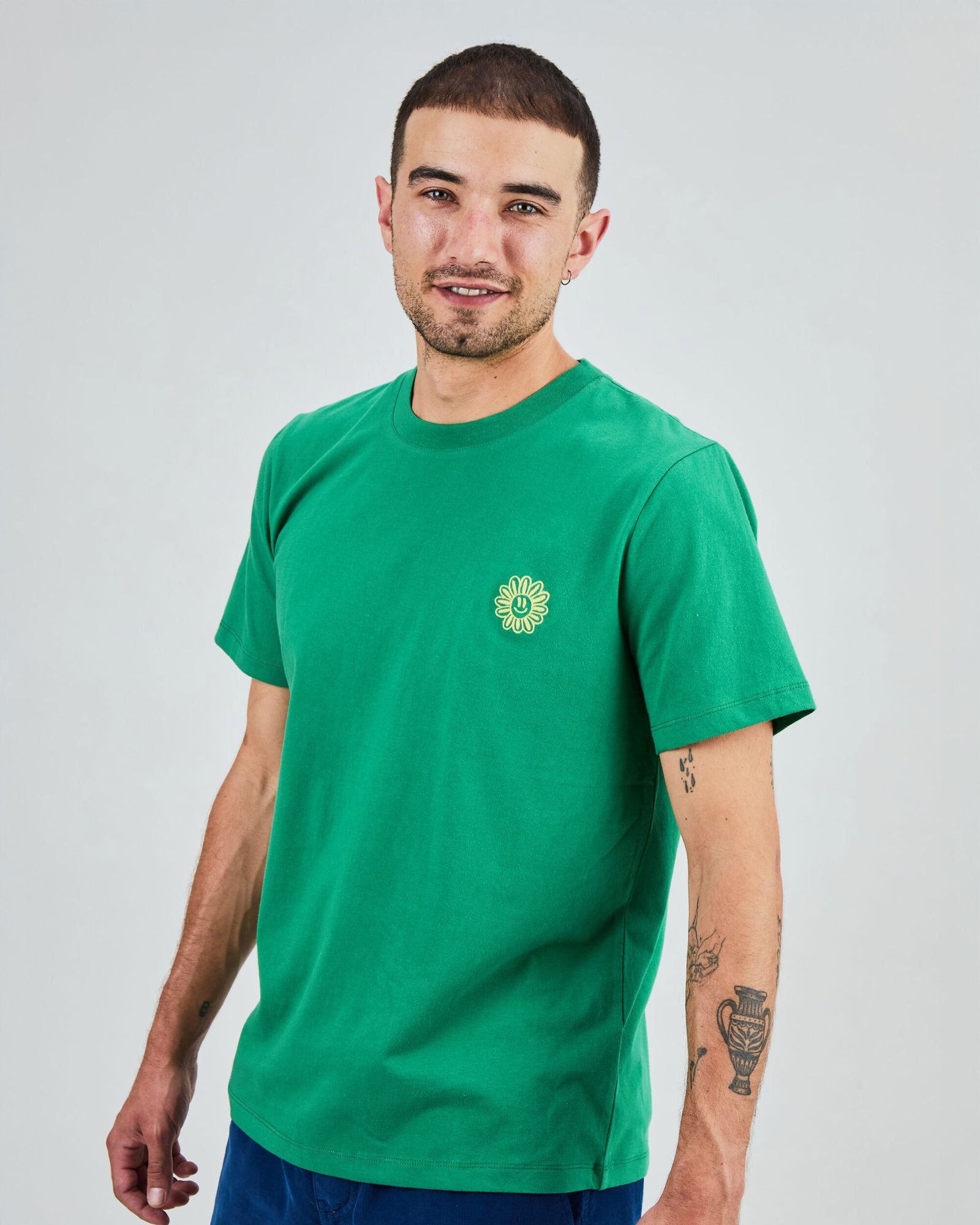 Asis Percales Daisy T-Shirt Green