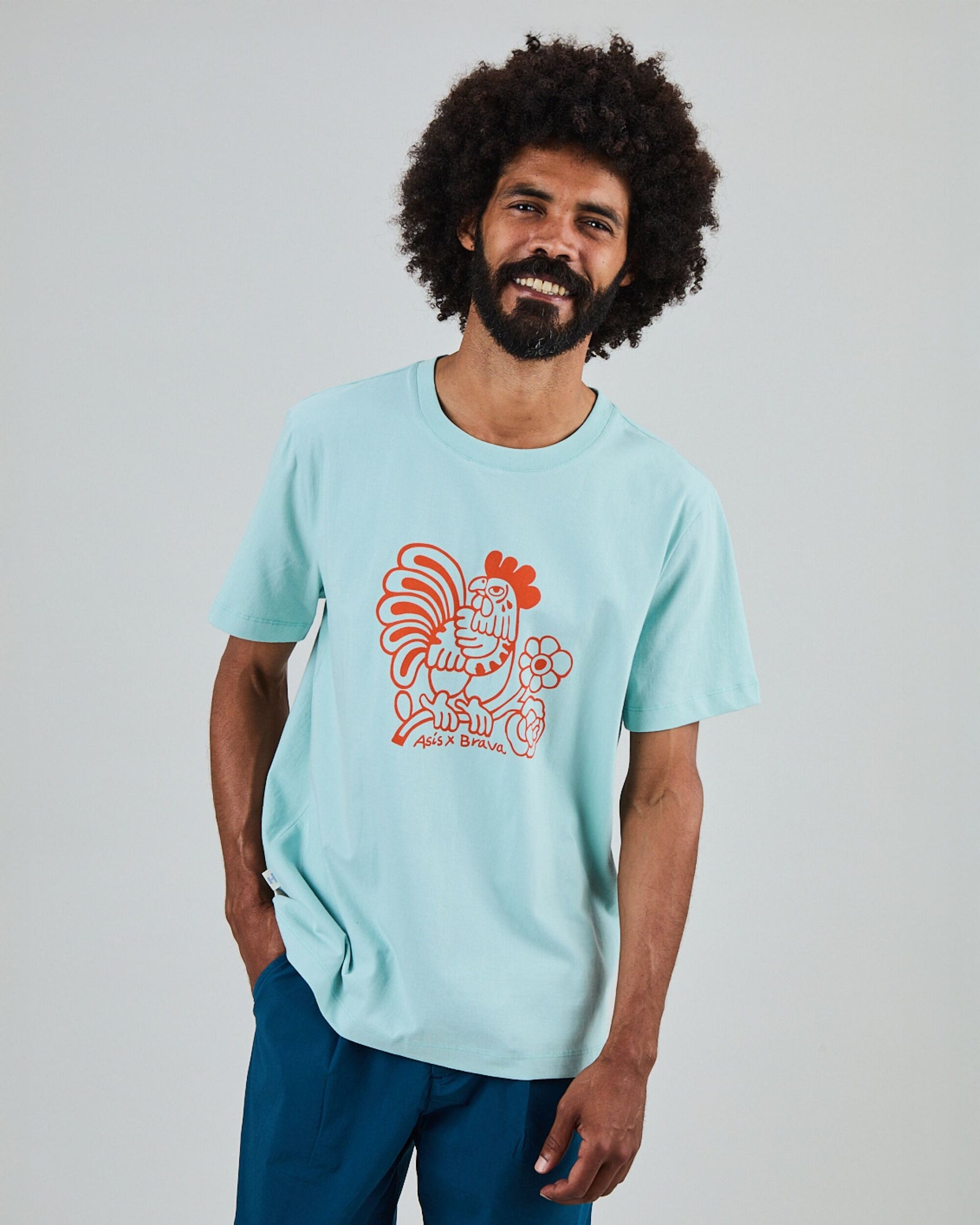 Asis Percales Kikiriki Oversize T-Shirt blue