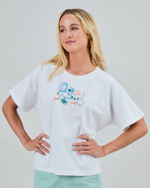Chiringuito Embroidery Oversize Tee White