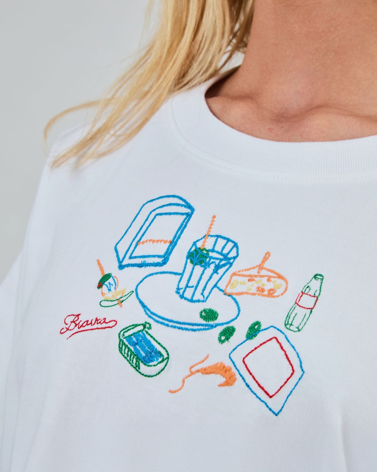 Chiringuito Embroidery Oversize Tee White