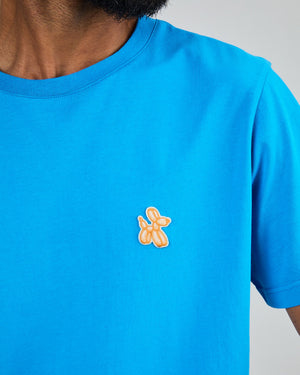 Doggy Balloon Patch T-Shirt Blue